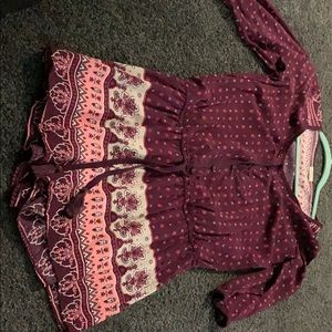 Maroon colored romper